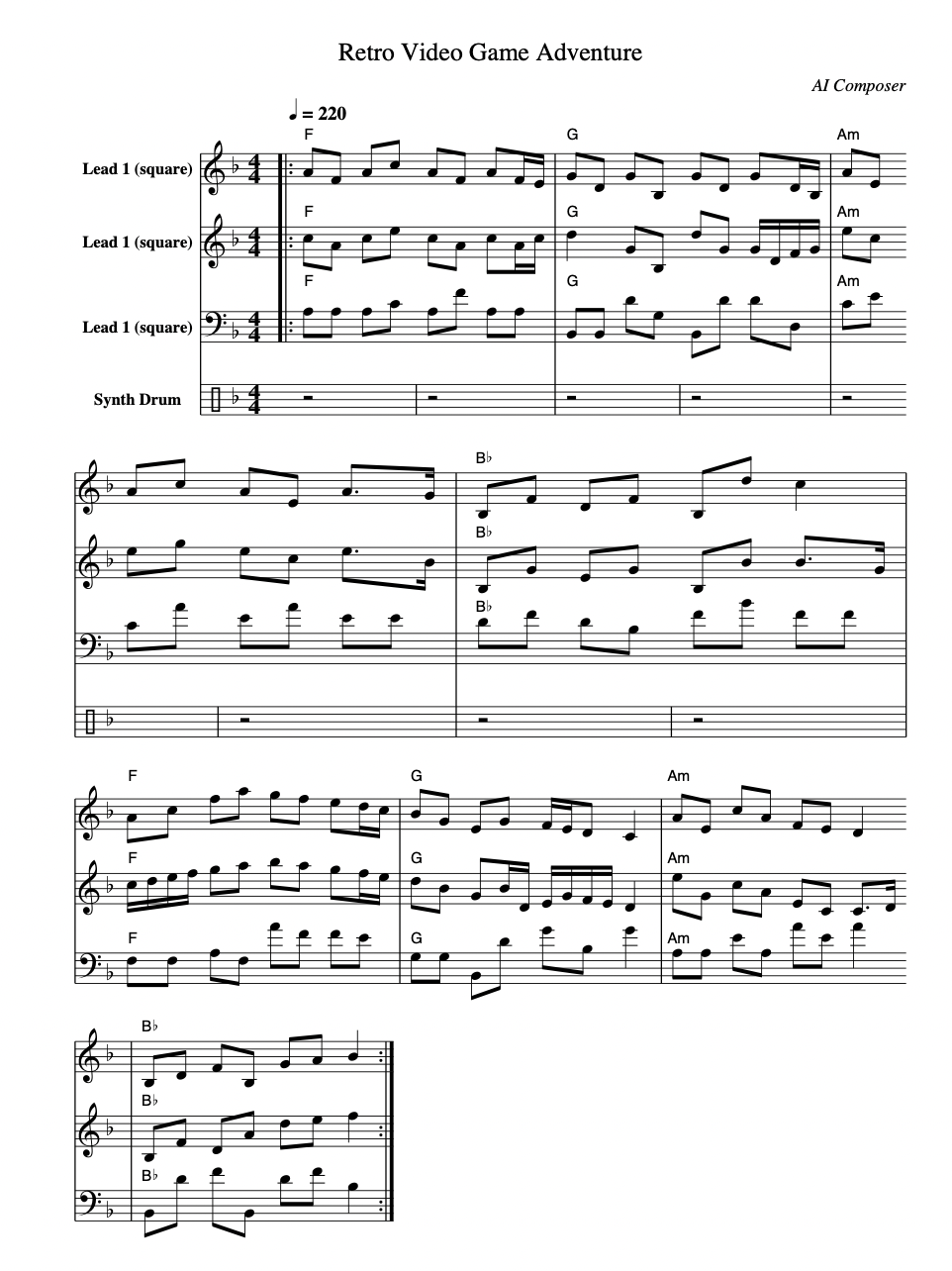 Sheet Music Representation